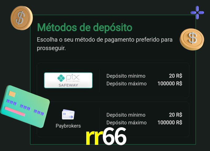 O cassino rr66 oferece uma grande variedade de métodos de pagamento